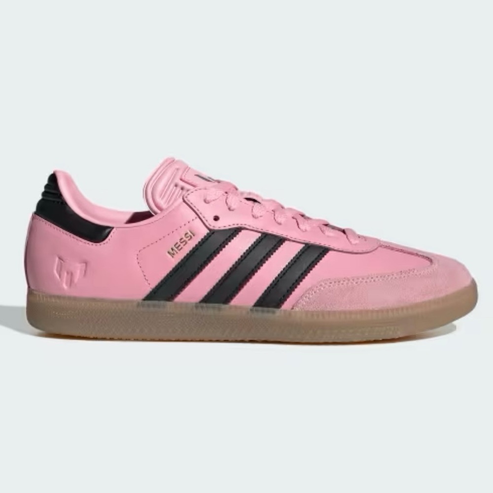 NEW (Multiple Sizes) Adidas Samba Lionel Messi Light Pink Black Sneakers JP7844
